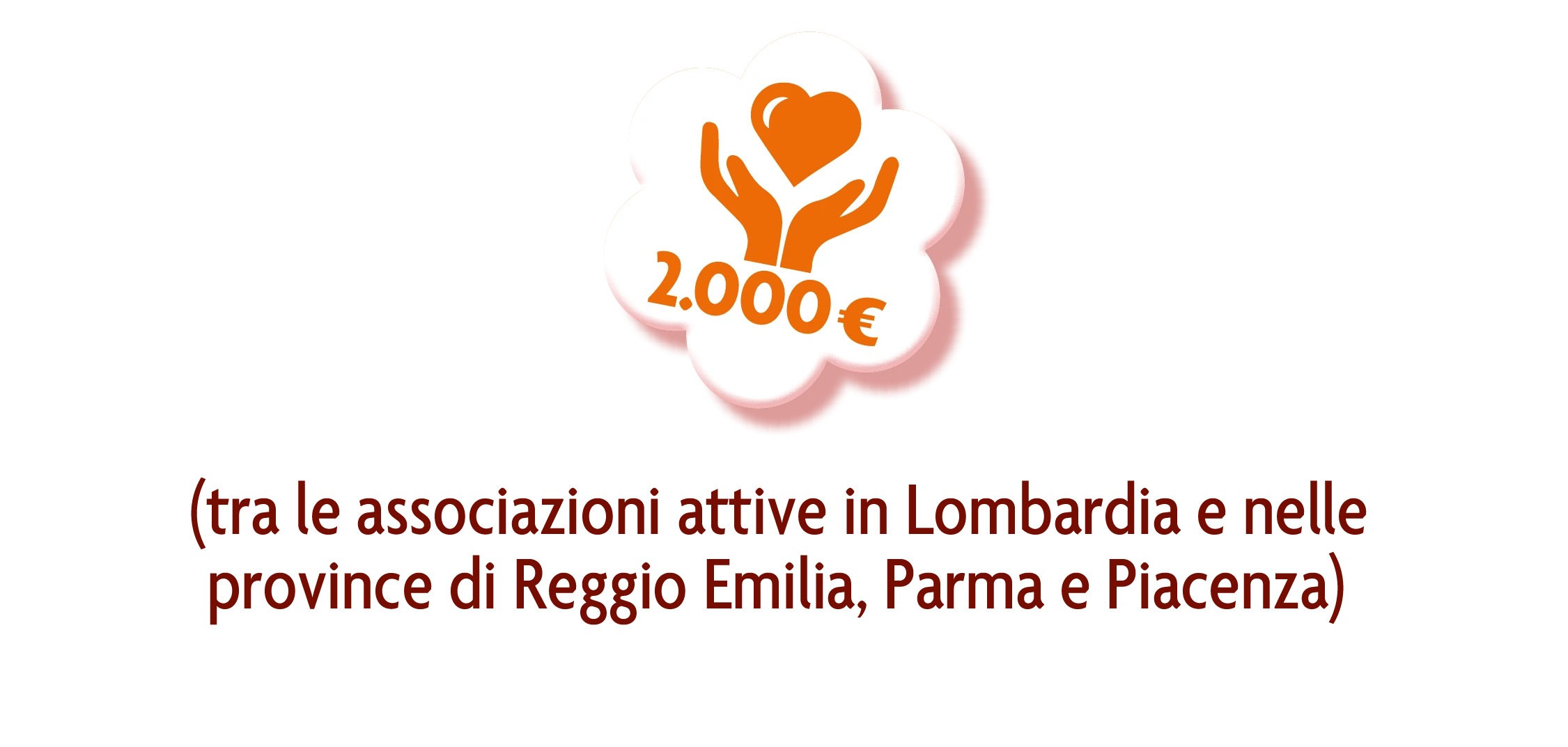 2.000 euro da donare a una onlus del territorio